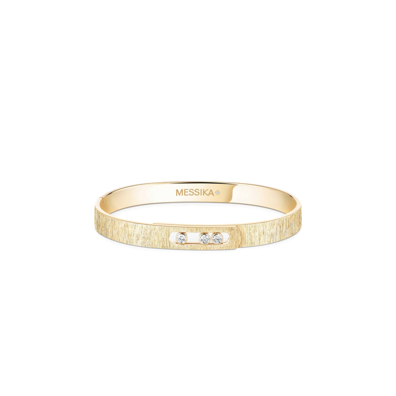 MESSIKA MOVE NOA CISELÉ BANGLE YELLOW GOLD DIAMOND BRACELET 14481-YG